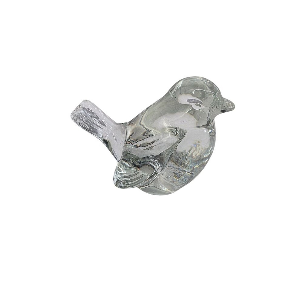 Glass Bird Figurine‎ Collectible Crystal Animal Sculpture 3.5" Length